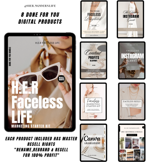 H.E.R Faceless Life-8 DFY Products Bundle |MRR